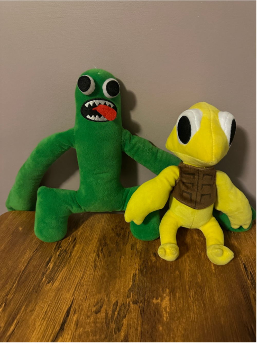 Rainbow Friends Plush Toy Set 2 Green Yellow 7" Stuffed Animals Gaming